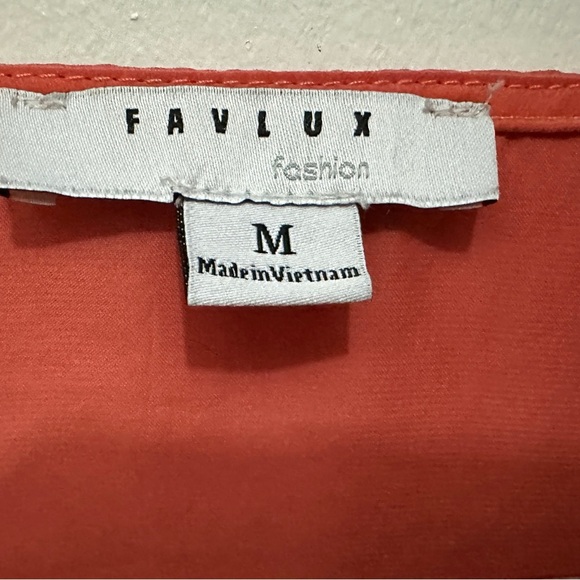 Bundle Set | EUC Coral Ruffle Sleeve Blouse + Black Belted Mini Skirt (Size M) - Picture 3 of 12